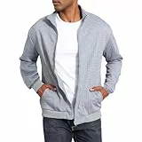 HOTIAN Jacke Herren Steppjacke Herren übergangsjacke frühlingshaft Karierten Jacquard Freizeit Leicht Jacken Stehkragen mit Tasche