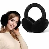 Dwenarry Ohrenwärmer Damen Winter Ohrenschützer Schwarz Flauschig Ohrenwärmer Plüsch Wärme Faltbare Ohrwärmer 1 Stücke