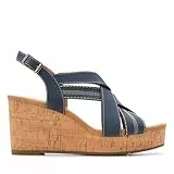 Clarks Damen Sabina Sling Sandale, Navy Nubuck, 38 EU