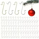 TK Gruppe Timo Klingler 150x Haken Weihnachtsbaum Baumhaken Gold & Silber Aufhänger Kugelaufhänger für Christbaumkugel, Weihnachtskugeln, Aufhänger in S Form für Weihnachten