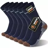 ZASFOU Merino Socken Herren 39-42 43-46 Thermosocken Outdoor Sportsocken Laufsocken Wandersocken Merinowolle Warme Wintersocken Anti-Blasen & Gepolstert 3 Paar Geschenk für Männer