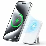 Powerbank für Magsafe, 12000mAh Power Bank für iPhone, PD 22.5W USB-A Ausgabe, Kabelloses Tragbares Ladegerät mit Typ-C-Eingang und Ausgang, LED-Anzeige für iPhone 17/16/15/14/13/12/Pro/Pro Max