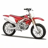 May Cheong Bburago Honda CRF450 Motorrad - Unglaublich detaillierte Druckguss-Nachbildung Sammlermodell - Maßstab 1:18, Rot