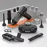 lautux Turbotastic Pro 2 Handstaubsauger – 120W, 18.000Pa, bis 60 Min Laufzeit, HEPA-Filter, LED-Display, 4-in-1 Düsen (Auto, Tierhaare, Polster, Aufpumpen, Vakuumieren) (Nachtschwarz, Premium Set)