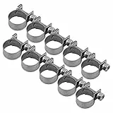 TOPINCN 10 Teile/Satz 6mm-20mm Schlauchschellen Edelstahl Schwere T-Bolzen Mini Kraftstoffleitung Rohrschellen(14-16Mm)