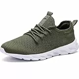 MGNLRTI Herren Schuhe Sneaker Laufschuhe Walkingschuhe Sommerschuhe Sportschuhe Straßenlaufschuhe Turnschuhe Fitness Joggingschuhe Workout Freizeitschuhe Männer Running Shoes Gym Grün EU43