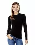 Vincenzo Boretti Damen Pullover Stehkragen Rundhals Ausschnitt modern elegant Chick edel weich Strick-Pullover schwarz L