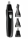 WAHL 3 in 1 Persönlicher Trimmer, Nasenhaare Augenbraue, Schmerzloser Augenbrauen- und Gesichtshaarschneider für Männer Frauen, Wiederaufladbar, Waschbare Köpfe, Schwarz