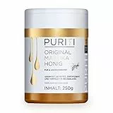 PURITI Manuka Honig MGO 100+ 250g aus Neuseeland mit zertifiziertem Methylglyoxal Gehalt - Laborgeprüft, Direktimport, reines Naturprodukt, frei von Zusatzstoffen