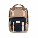 Doughnut MACAROON Rucksack Unisex 16L mit Laptopfach I Studenten-Rucksack funktionell & handgefertigt I ideal als Reise-Rucksack oder leichter City-Rucksack I Daypack in Almond x Nautical