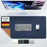 Schreibtischunterlage Leder 80x40 cm – extra dünn & rutschfest - Desk Mat & Deskmat wasserfest & schmutzabweisend - Schreibtisch Unterlage, Schreibunterlage & Tischunterlage Schreibtisch