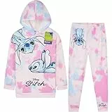 Disney Stitch Trainingsanzug Kinder Mädchen Teenager Jogginganzug Fleece Hoodie Jogginghose Sportbekleidung Stitch Sachen (7-8 Jahre, Multi Tie Dye)