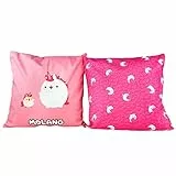 6vibes Molang & Piupiu Kissenbezug 40 x 40 cm – 2 Dekokissen Einhorn - Zierkissen für die Couch -Kissenbezüge in 6 Verschiedene Motive zum Sammeln