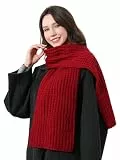 DonDon Schal Damen Winter Winterschal Strickschal - Dunkelrot