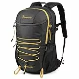 Mountaintop 30L Wanderrucksack Daypack Damen Herren für Tageswanderungen, Outdoor, Radtouren, Schwarz