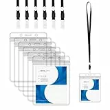 A6 Ausweishalter, 6 Stück 11x16cm Wasserdicht Ausweishüllen mit Schlüsselband, Transparenter PVC ID Kartenhülle Vertikal mit Lanyards ausweishülle für Studenten Mitarbeiter und Veranstaltungen