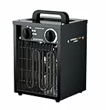 Climative Heizlüfter 3kW Elektroheizung Heizung Elektrisch mit Thermostat IP24 EH-3 PRO Werkstattheizung 495 m³/h Heizkörper Heater Garage Bauheizer Heizlüfter energiesparend