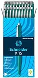 Schneider K 15 Druckkugelschreiber (dokumentenecht, Strichstärke: M, Schreibfarbe: grün) 20 Stück, grün