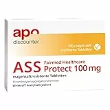apodiscounter ASS Protect 100 mg magensaftresistente Tabletten (1x 100 Stk) - Acetylsalicylsäure zur Vorbeugung von Herz-Kreislauf-Erkrankungen