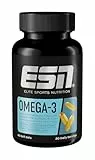 ESN Omega-3, 60 Kapseln, hochdosiert Fischöl mit 1200 mg EPA und 900 mg DHA pro Tagesportion