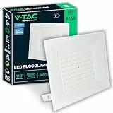 V-TAC LED Strahler Außen 100W Weiß – [E-SERIES - Hochleistung, Niedriger Verbrauch] – Super Slip Design - 8150 Lumen – IP65 – Flutlicht für Haus, Garage & Lager – Außenlampe - Neutralweiß 4000K
