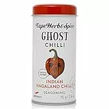 CAPE HERB - Ghost Chilli Indian Nagaland | Scharfe Gewürzmischung mit Birds Eye und Naga-Jolokia Chilischoten. Ideal für Fleisch und Gemüse sowie zum Verfeinern von Suppen und Saucen | Inhalt: 75g