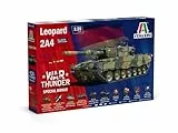 Italeri 35106 1:35 Leopard 2 A4 War Thunder - originalgetreue Nachbildung, Modellbau, Plastik Bausatz, Basteln, Hobby, Kleben, Modellbausatz, Zusammenbauen, unlackiert, Militär