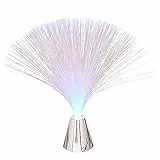 LEDMOMO Farbwechselndes Glasfaserlicht, batteriebetriebene LED-Glasfaserlampe, stimmungsvolles Nachtlicht für Hochzeit, Weihnachten, Party, Urlaub, ohne Batterie