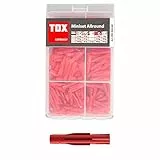 TOX 94900081 Miniset Allround Sortiment Allzweckdübel TRI in DREI Dübelgrößen ø 5, 6 und 8 mm, Dübelsortiment für Fast alle Baustoffe und die häufigsten Befestigungsprojekte, 240-tlg, 094900081, rot