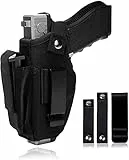 Taktische Pistolen Holster, Verdecktes Waffenholster, Pistolenholster, Gürtelholster with Metal Clip, Universell für Links- und Rechtshänder, Geeignet zum Tragen Kleiner und Großer Pistolen