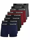Tazzio Herren Boxershorts BS1000 – 8er Pack Basic Unterhosen Baumwolle – Bequeme Retroshorts mit Komfortbund | Atmungsaktive Männer Unterwäsche in Mix – Größe M