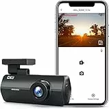 GKU Dashcam Auto Vorne, 2.5K 1600P WiFi Auto Kamera 170° Weitwinkel Mini Front Dash Camera für Autos, WDR, Super Nachtsicht, G-Sensor, Parküberwachung, Loop-Aufnahme, App Steuerung, Max 256GB