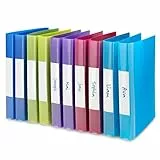 Rapesco 0716 Ringbuch, 2 Ringe, 35mm Rücken, A4, Sortierte Farben, A4, 10er Pack