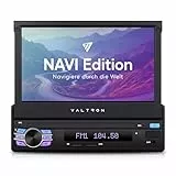 VALTRON FX-750HDS2 1-DIN Autoradio mit CarPlay, Android Auto, MirrorLink, Media Receiver mit Bluetooth, mit Navi, 7-Zoll Touchscreen, USB, WLAN (Navi)