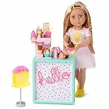 Glitter Girls - 36 cm Modepuppe und Spielnahrungsset - Blondes Haar und Violette Augen - Spielfutter & Haustierkamm - Zubehör für 36 cm Puppen - Spielzeug für Kinder ab 3 Jahren