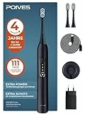 Schallzahnbürste POIVES P1 Pro - Elektrische Zahnbürste mit Drucksensor und 72.000 Bewegungen, bis zu 4 Jahre Garantie, 111 Tage Risikofrei testen, lange Akkulaufzeit, Midnight Blue