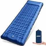 JATEKA Isomatte Camping, 12CM Aufblasbare Isomatte Mit Integrierter Fußpumpe, Outdoor Camping Luftmatratze, 75D Ripstop Ultraleichte Sleeping Mat für Outdoor Wandern Zelt Trekking