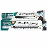 Himalaya Ultra Whitening Zahnpasta - Kräuterformel mit Aktiviertem Kokosnusskohle & Schwarzkümmelöl, Fluoridfrei, 100% Vegan, Reinigt Tief, Macht Zähne 3 Nuancen Weißer, 75ml