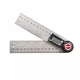 GemRed Winkelmesser Digital, 150mm Edelstahl Digitaler Winkelmesser mit LCD Anzeige, 360° Multi Winkel Lineal Winkellehre für Maschinenbau, Holzbearbeitung, Bauwesen, Heimwerken (Batterie enthalten)