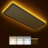 slochi LED Deckenleuchte Flach mit Fernbedienung,32W 3000LM Deckenlampe Dimmbar 3000K-6500K, 1800K Amber Nachtlicht, Schlafzimmer Lampe für Wohnzimmer Kinderzimmer Badezimmer Küche Flur 58x22x30cm