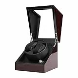Olvy Uhrenbeweger für 2 Uhren, Watchwinder Extrem Leisem Motor, Flexiblem Uhrenkissen, Watch Winder