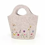 Logbuch-Verlag Geschenktasche Ostern aus Filz 18,5 x 5 x 27 cm Osternest Verpackung Ostergeschenk natürlich
