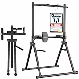 DH FitLife Faltbar Power Tower Dip Station bis 210kg | Klimmzugstange Freistehend mit Dip Barren u. Rückentrainer | Kraftstation Kraftturm | Fitness Station | Power Rack for Home Gym