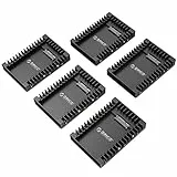 [5 Stück] ORICO 2,5' auf 3,5' interner Festplattenadapter Konverter Einbaurahmen Wechselrahmen, für 2,5 Zoll SATA HDD oder SSD von 7/9,5/12,5 mm, Kein Kabel Erforderlich(1125SS) Schwarz