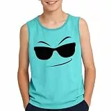 XINYUNZU Tanktop Jungen Sommer Freizeit Achselshirt T-Shirt Ärmellos Outdoor Unterhemd Coole Tank Top Boys Bedrucktes Oberteil Rundhals Ärmelloses Shirts für Kinder und Teenager Grün 12 Jahre