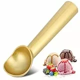 Eisportionierer,Gold Aluminium-Eislöffel,18 cm Einteiliger Design Antihaft-Eiskugelportionierer