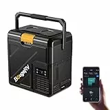 BougeRV CRH20 Kompressor Kühlbox Klein 20L mit Griff, Tragbar Kühlbox Auto 12V/24V 230V mit Gefrierfach App-Steuerung IPX4 Mini Auto Kühlschrank Elektrisch für Camping Reisen, -20°C~20°C (2026 Neu)