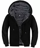 SwissWell Herren Fleecejacke Full Zip Kapuzenjacke Winter Sweatjacke mit Kapuze Gefütterte Hoodie Männer