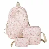 TIAASTAP Schulranzen Mädchen mit Schleife, 5.klasse Schultaschen-Sets Rucksack Schule Teenager Kinder ab 8 Jahre Japanese School Bag Schulrucksack Teenager Mädchen Schultasche