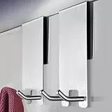 ZUNTO Handtuchhaken 2 Stück Duschhaken ohne Bohren, Edelstahl Handtuchhalter Duschwand für Handtuch und Duschabzieher, Haken Duschwand mit Gummipads für Glasdicken 6-12 mm